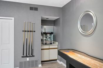 Billiards & game room at eastwood village apartments in clinton township